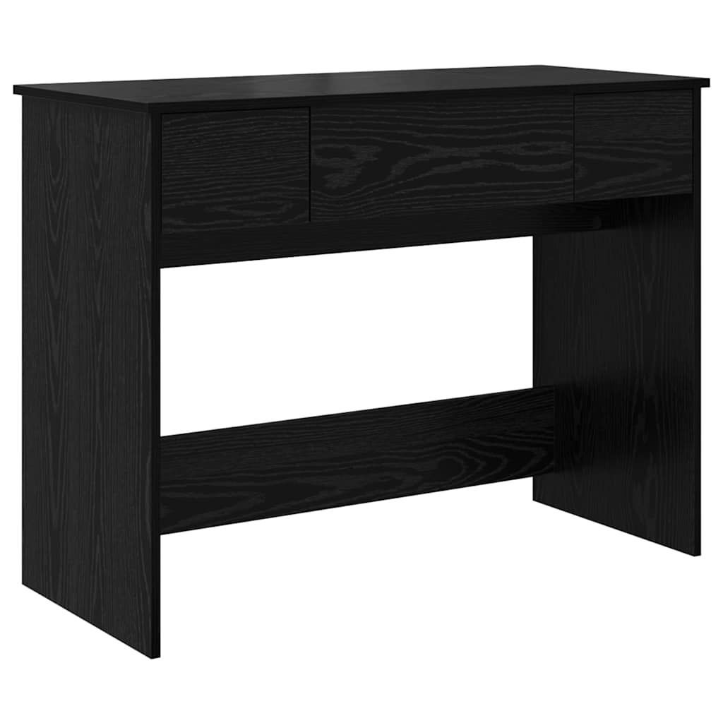 Mesa de cosméticos com gaveta carvalho preto 100 x 45 x 76 cm