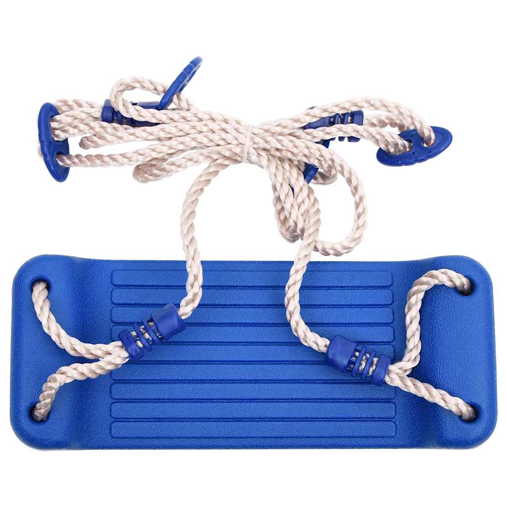 Assentos de baloiço 2pcs c/ pedras de escalada polietileno azul