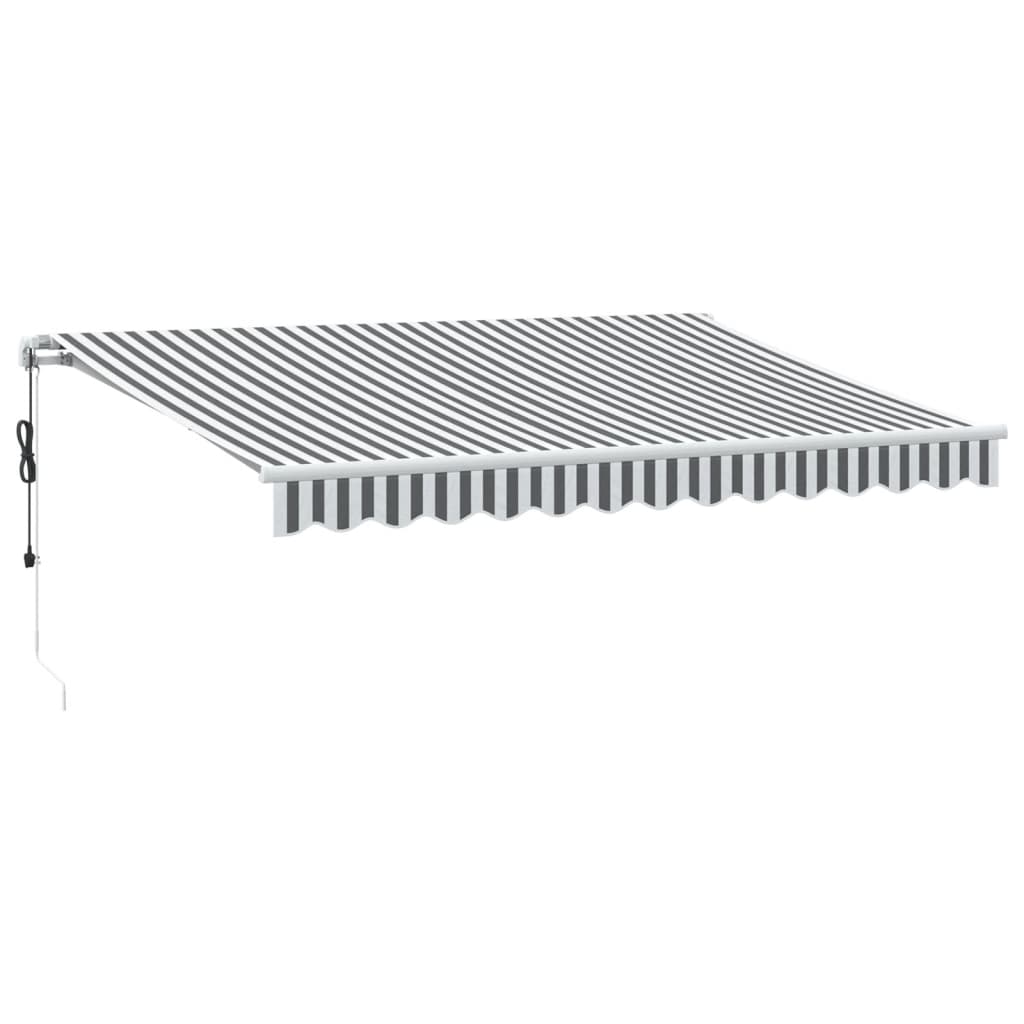 Toldo retrátil automático 350x250 cm antracite e branco