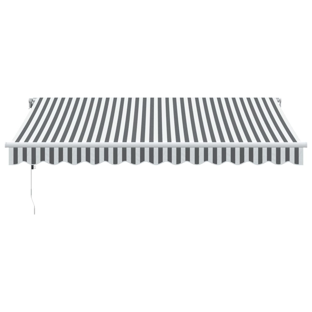Toldo retrátil automático 350x250 cm antracite e branco