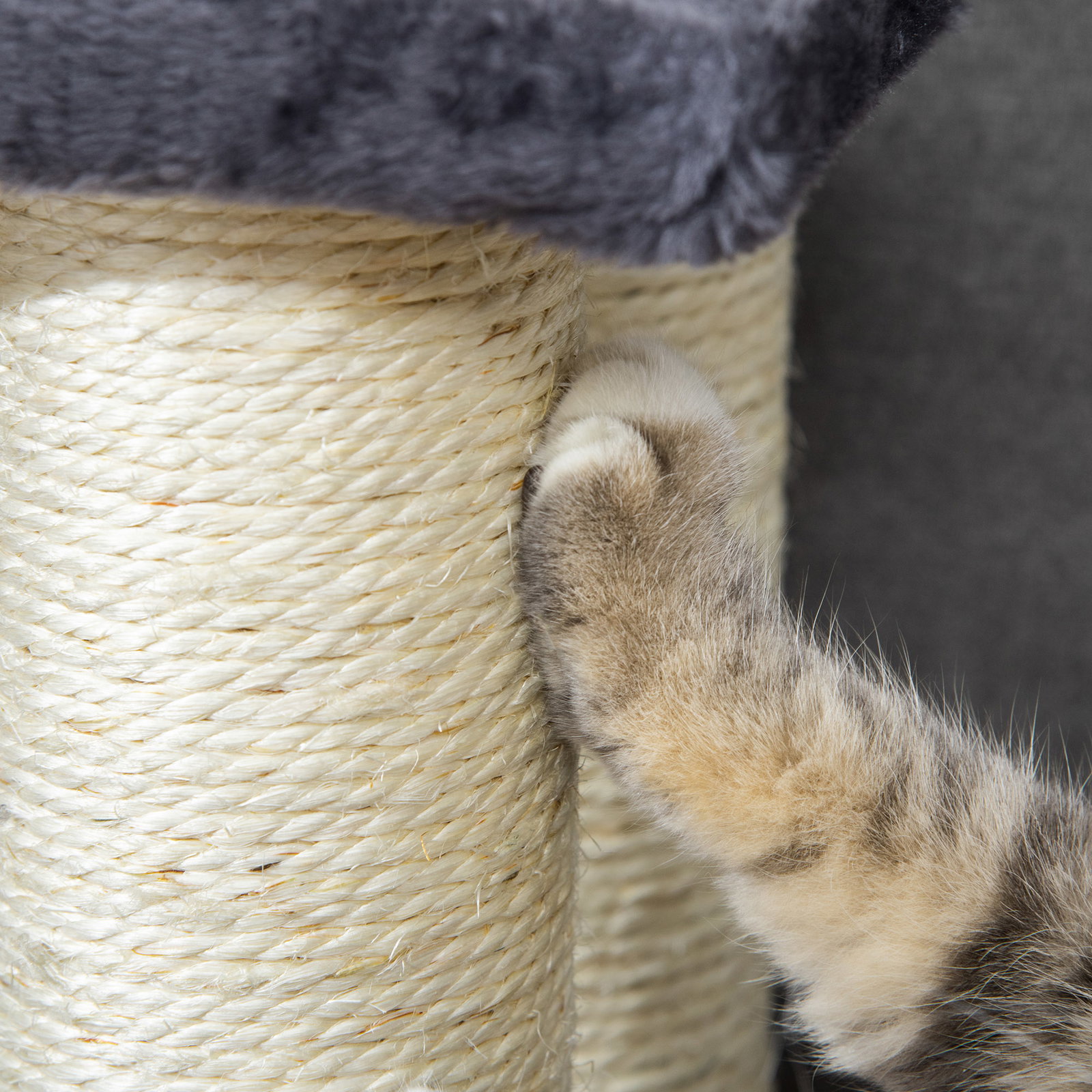 Escadas para animais de estimação 60x42x61 cm escadas para gatos pequenos cães mais velhos cobertura macia arranhador estável 4 degraus cinza