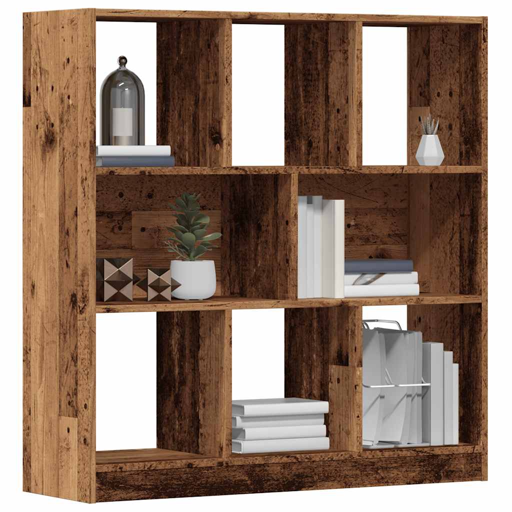 Estante 97,5x29,5x100 cm contraplacado madeira velha