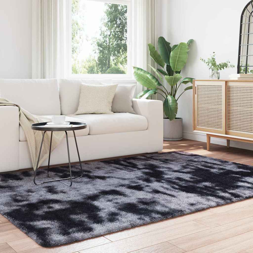 Tapete shaggy de pelo alto navarra 160x230 cm cinzento-escuro