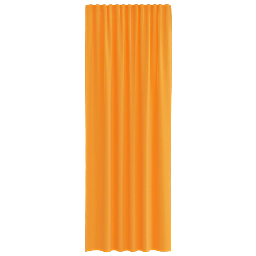 Cortinas de voile com bolsos para varão 2 pcs laranja