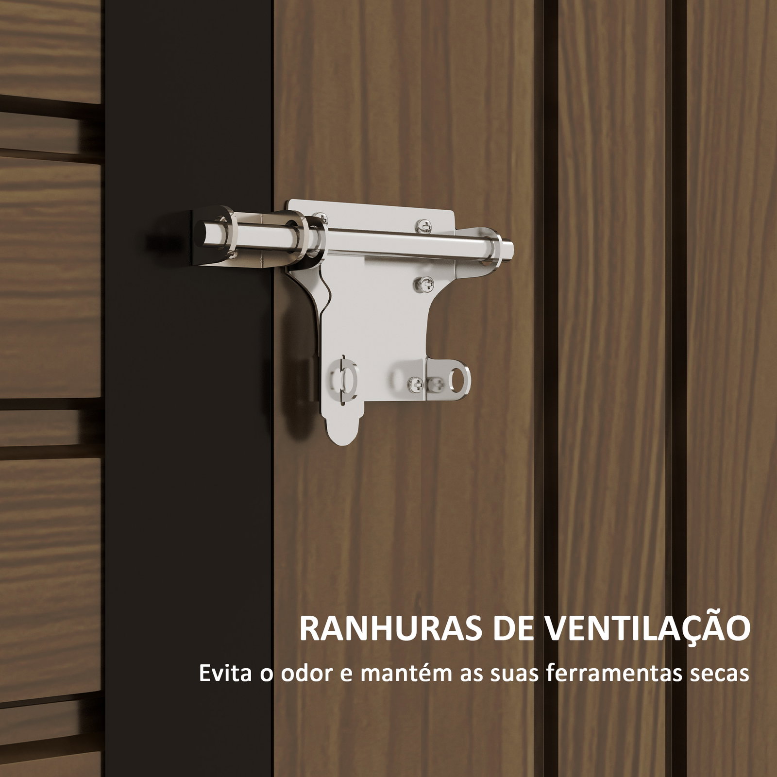Abrigo de jardim 190x132x187 cm abrigo de ferramentas com 2 janelas de ventilação e porta com fechadura para pátio carvalho