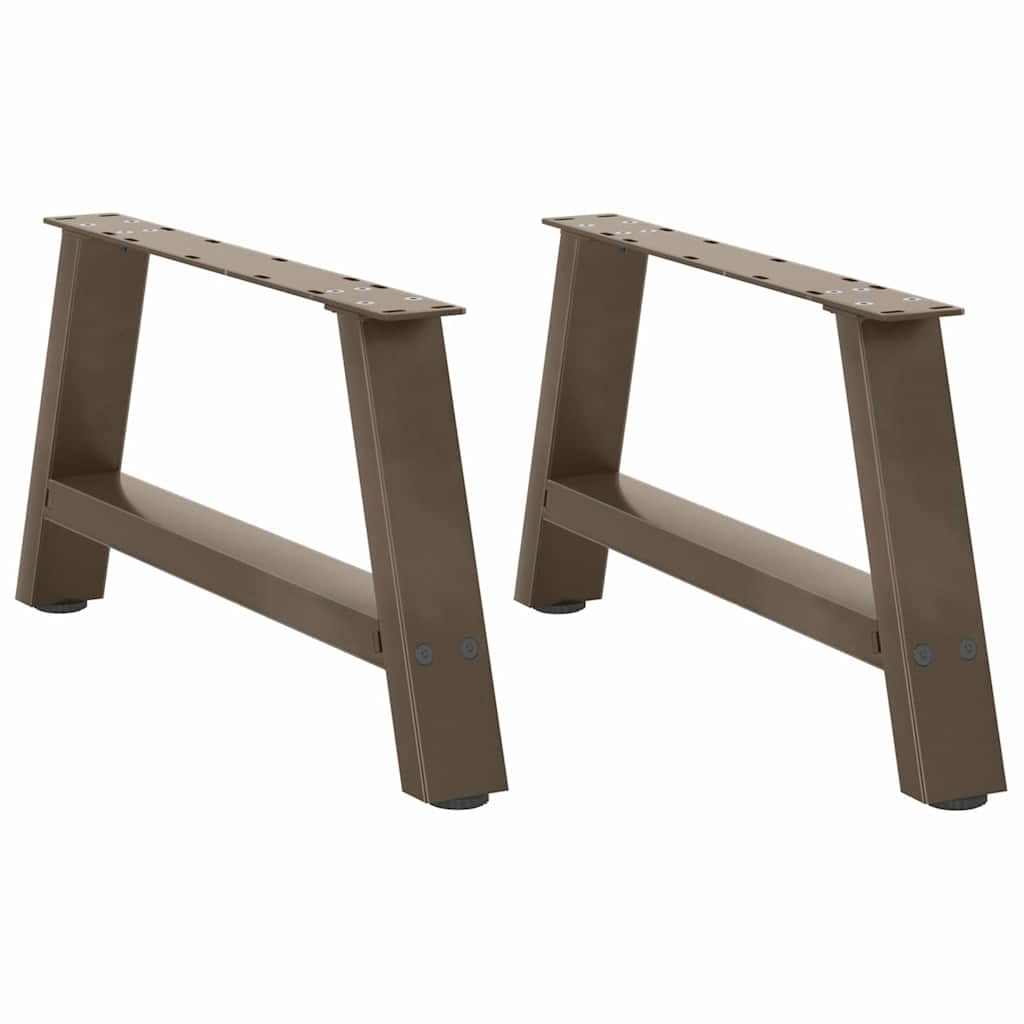 Pés para mesa de centro em formato a, 2 peças, 70x (30-31) cm, aço