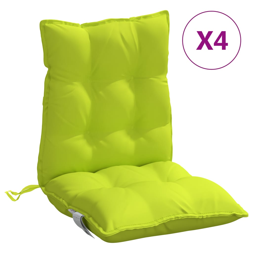 Almofadões cadeira encosto baixo 4 pcs oxford verde brilhante
