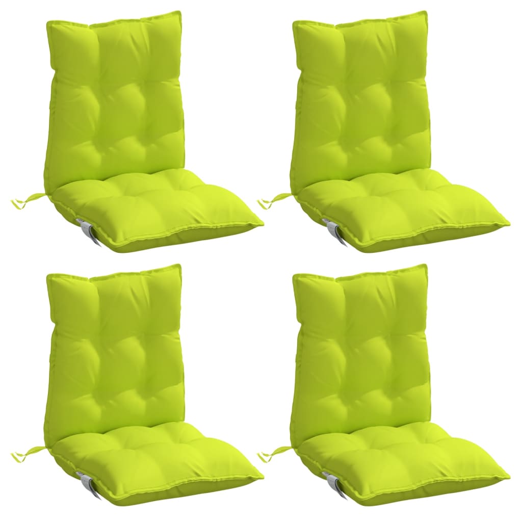 Almofadões cadeira encosto baixo 4 pcs oxford verde brilhante