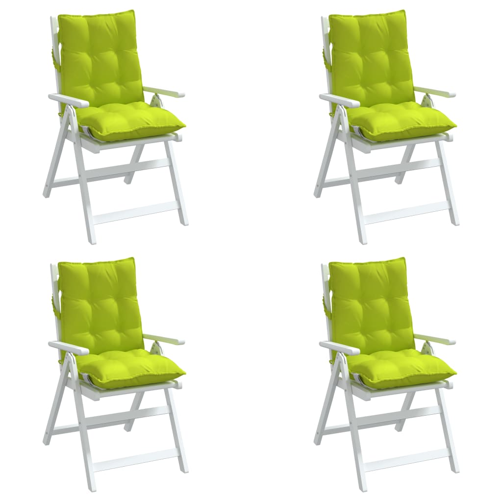 Almofadões cadeira encosto baixo 4 pcs oxford verde brilhante
