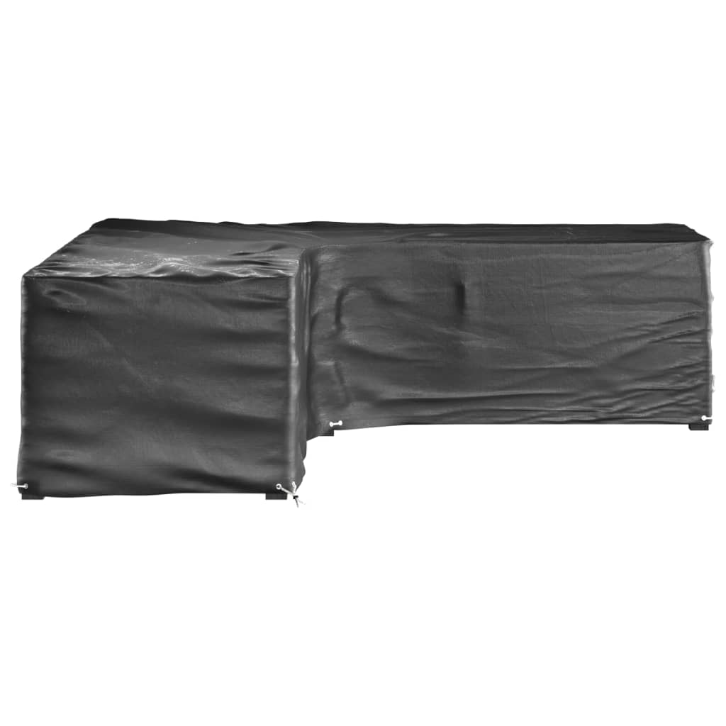 Capas p/ mobília jardim forma de l 2 pcs 16 ilhós 285x285x70 cm
