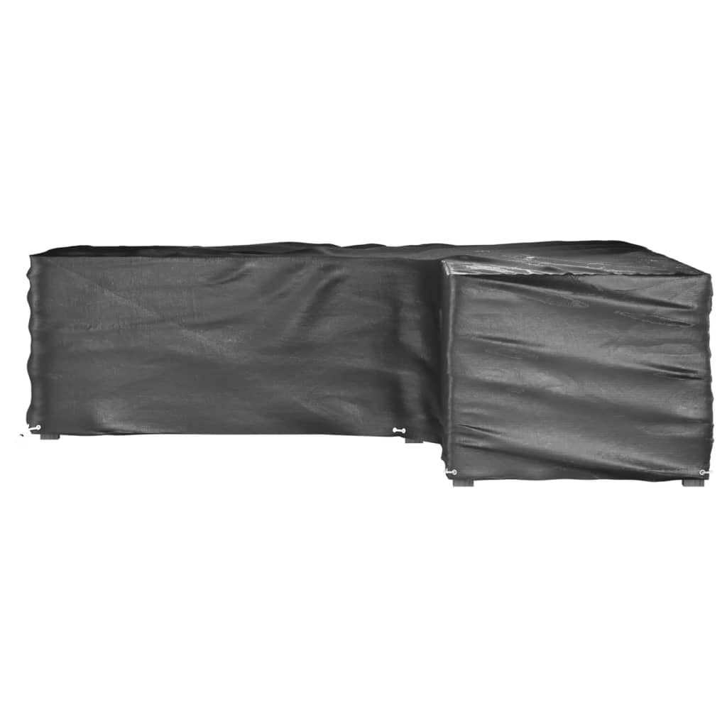Capas p/ mobília jardim forma de l 2 pcs 16 ilhós 285x285x70 cm