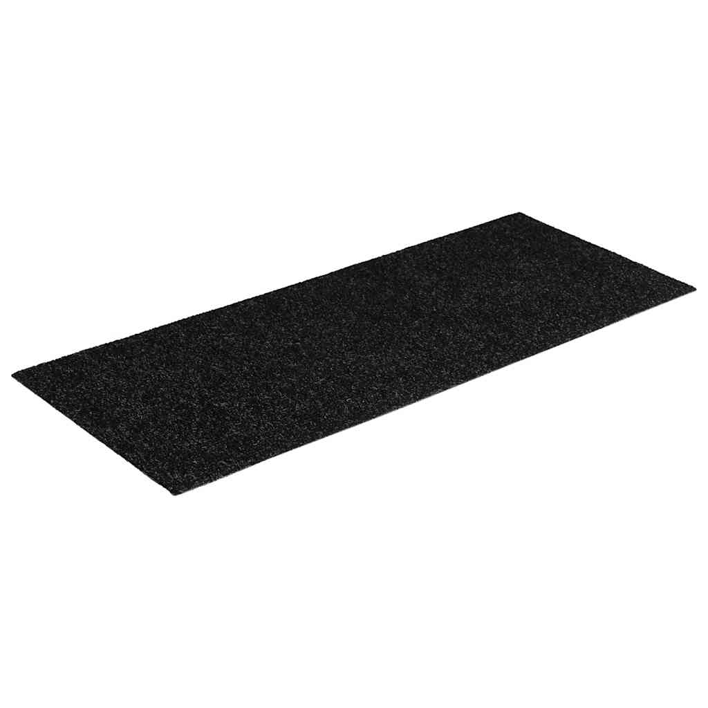 Tapetes de escada autoadesivos 30 peças 60x25 cm pretos retangulares