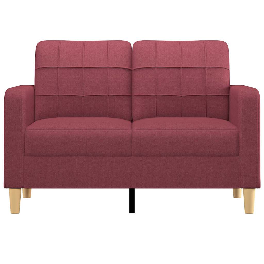 Sofá de 2 lugares tecido 120 cm vermelho tinto