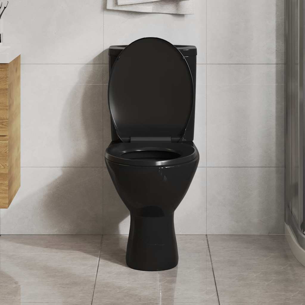Tampo de sanita fecho suave com design remoção rápida preto