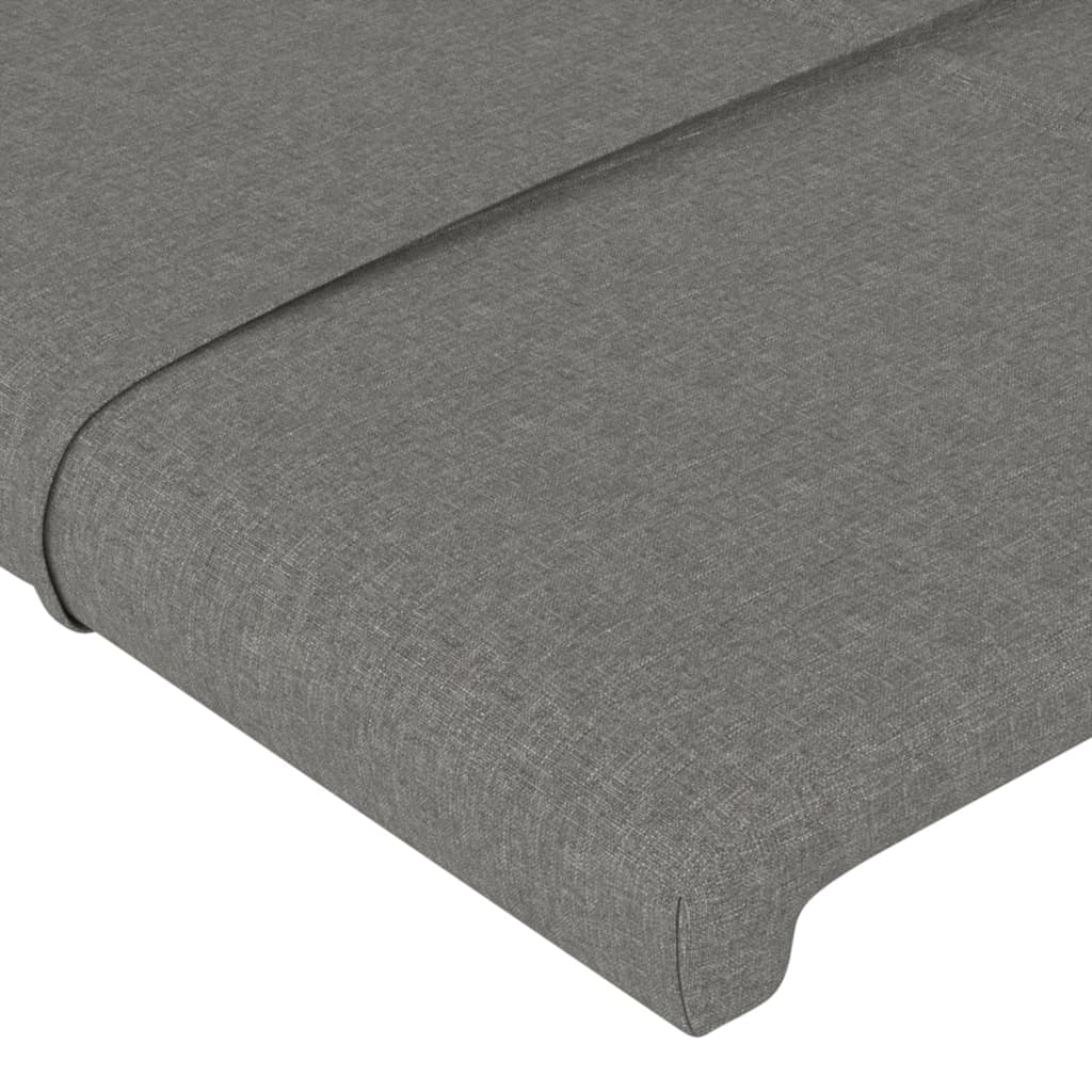 Cabeceiras cinzento-escuro 180x5x78/88 cm tecido