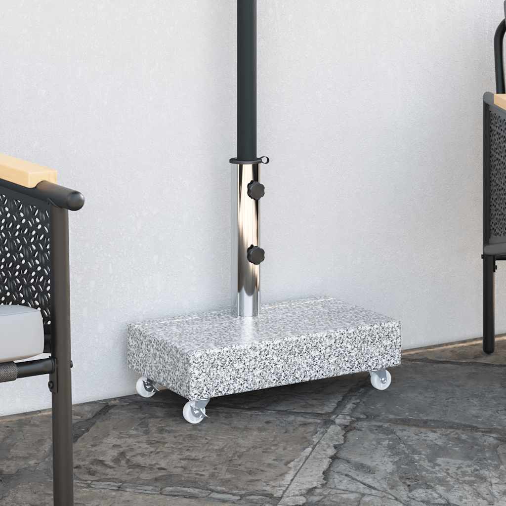 Base para guarda-sol 45x25x8,3 cm granito cinzento-claro