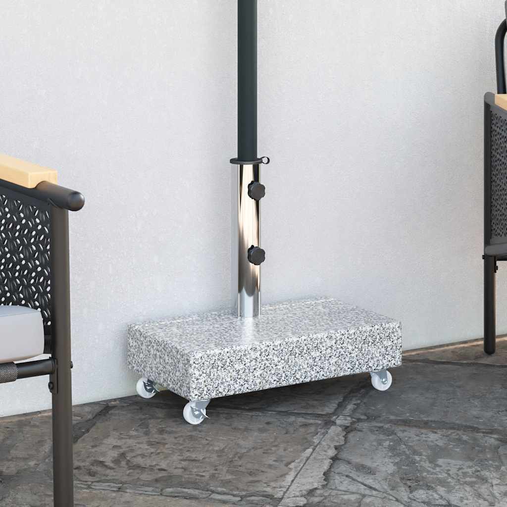 Base para guarda-sol 45x25x8,3 cm granito cinzento-claro