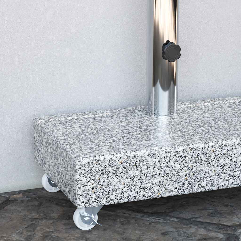 Base para guarda-sol 45x25x8,3 cm granito cinzento-claro