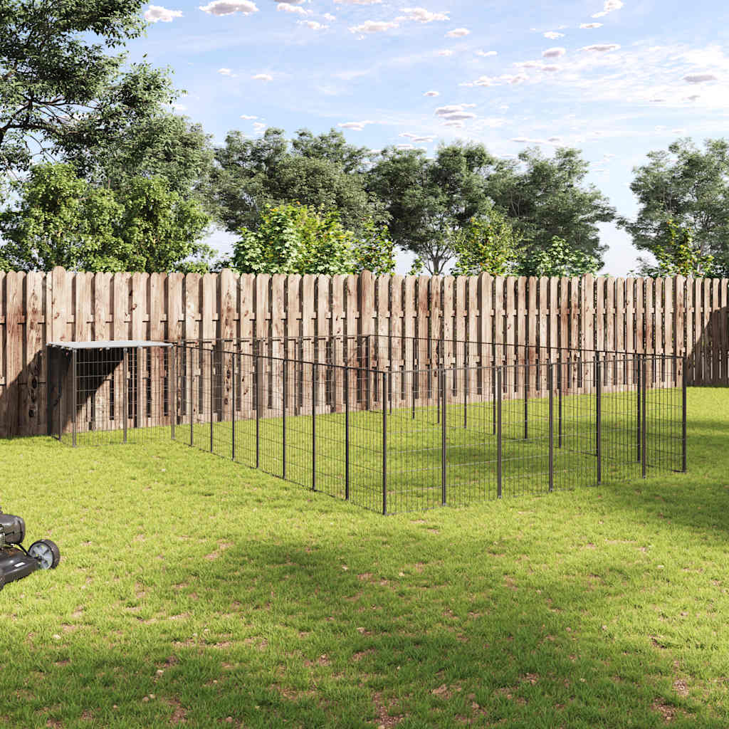 Canil 19,36 m² aço preto