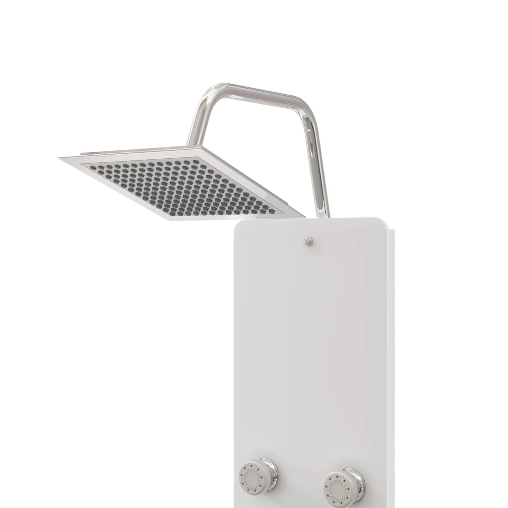 Coluna de duche vidro 25x47,5x130 cm branco