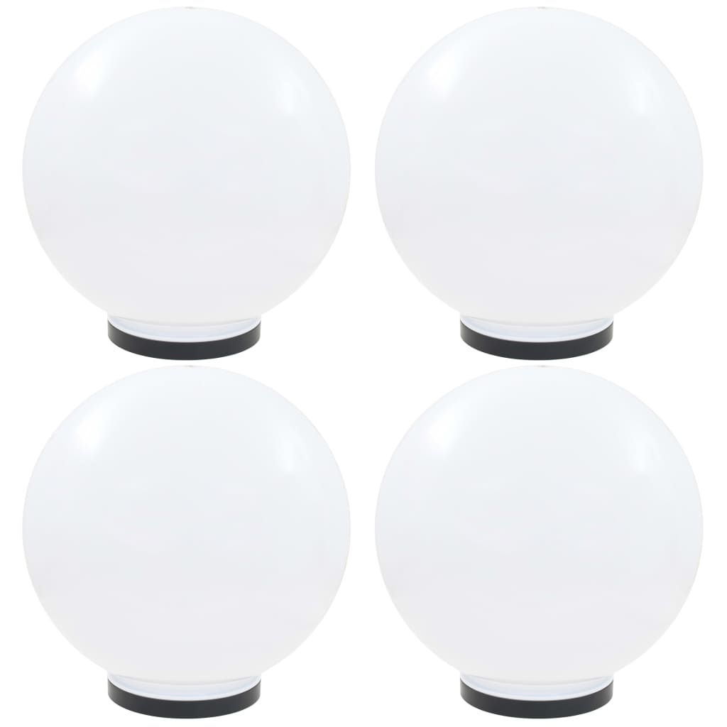 Candeeiros esféricos LED 4 pcs 40 cm pmma