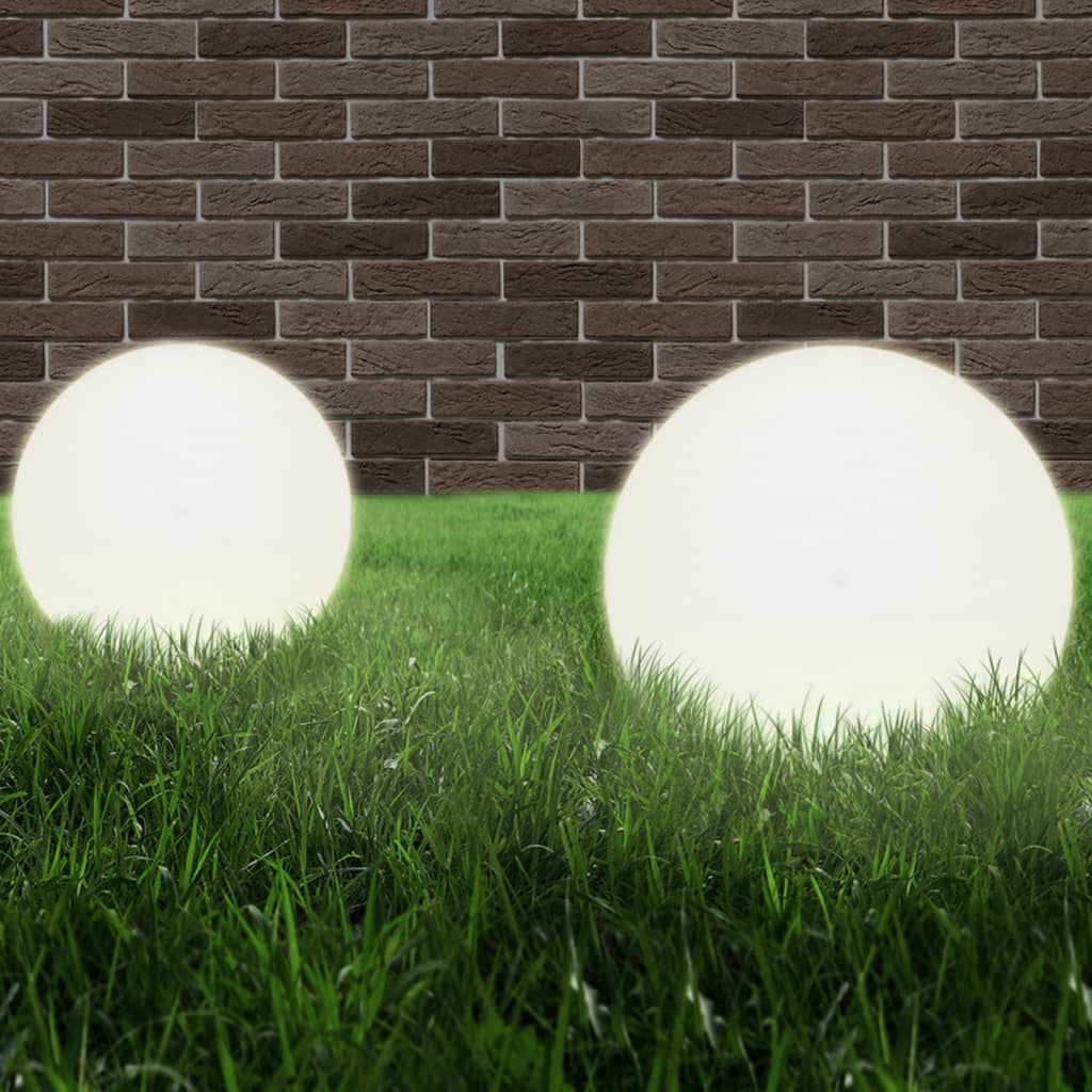 Candeeiros esféricos LED 4 pcs 40 cm pmma