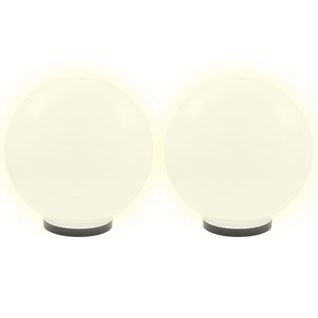 Candeeiros esféricos LED 4 pcs 40 cm pmma