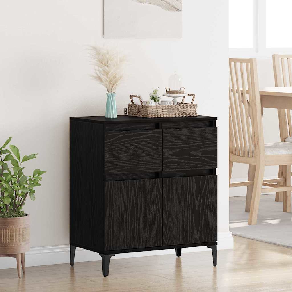 Buffet com gaveta carvalho preto 60 x 35 x 70 cm