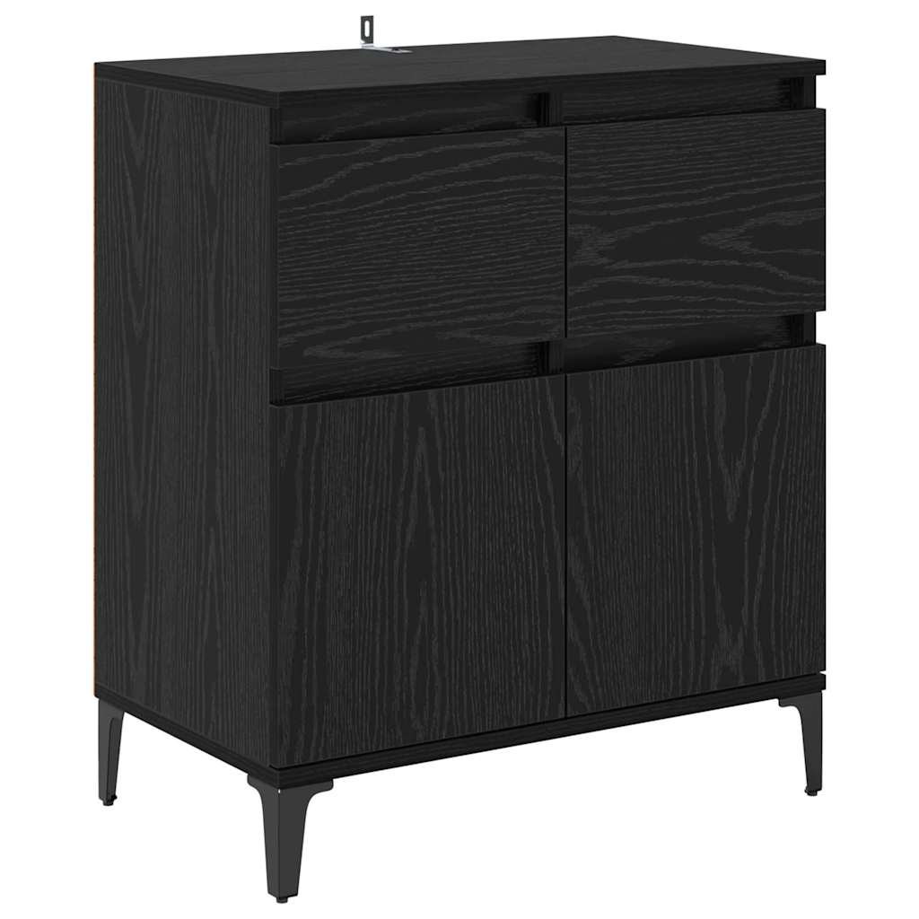 Buffet com gaveta carvalho preto 60 x 35 x 70 cm