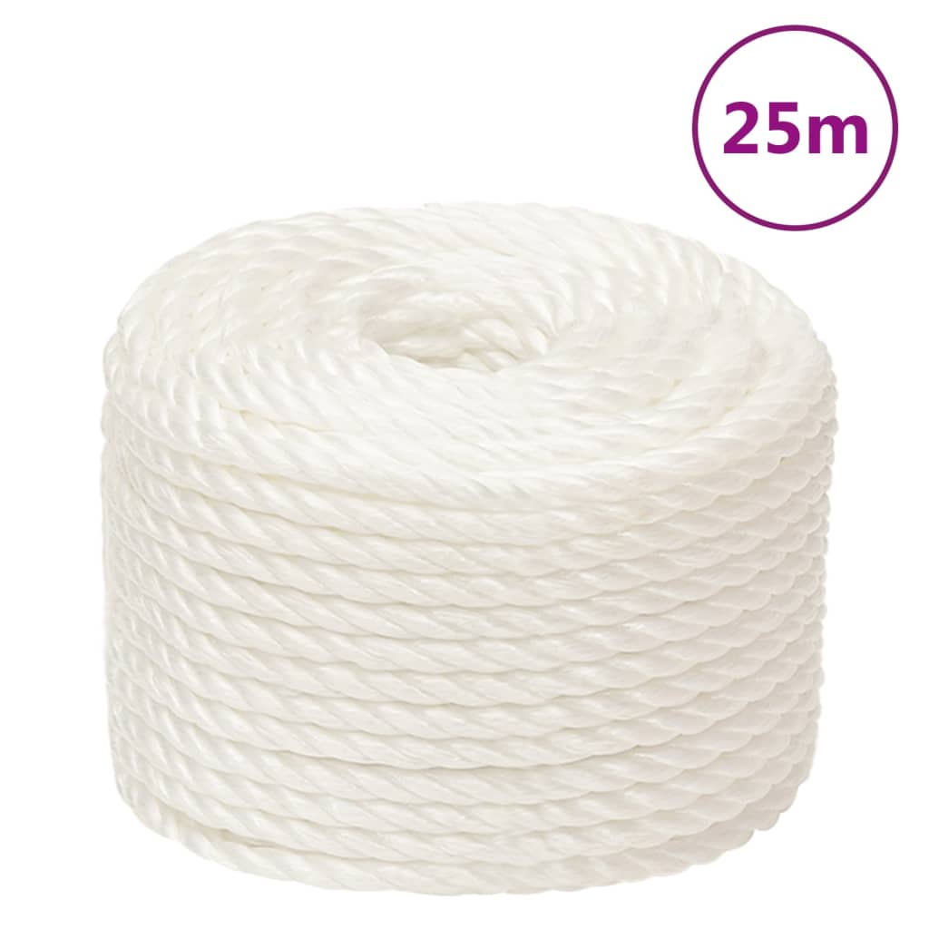 Corda de trabalho 16 mm 25 m polipropileno branco