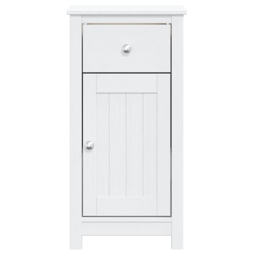 Móvel de casa de banho berg 40x34x80 cm pinho maciço branco