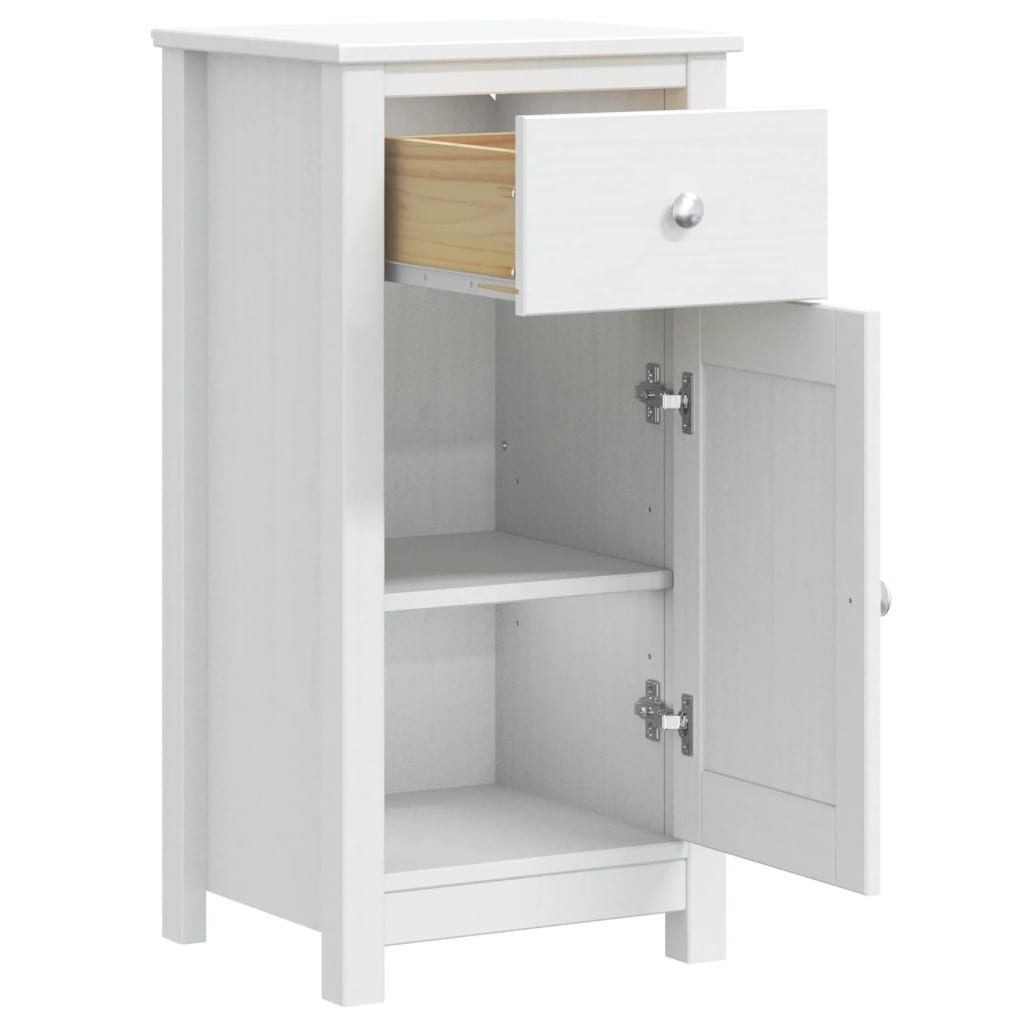 Móvel de casa de banho berg 40x34x80 cm pinho maciço branco