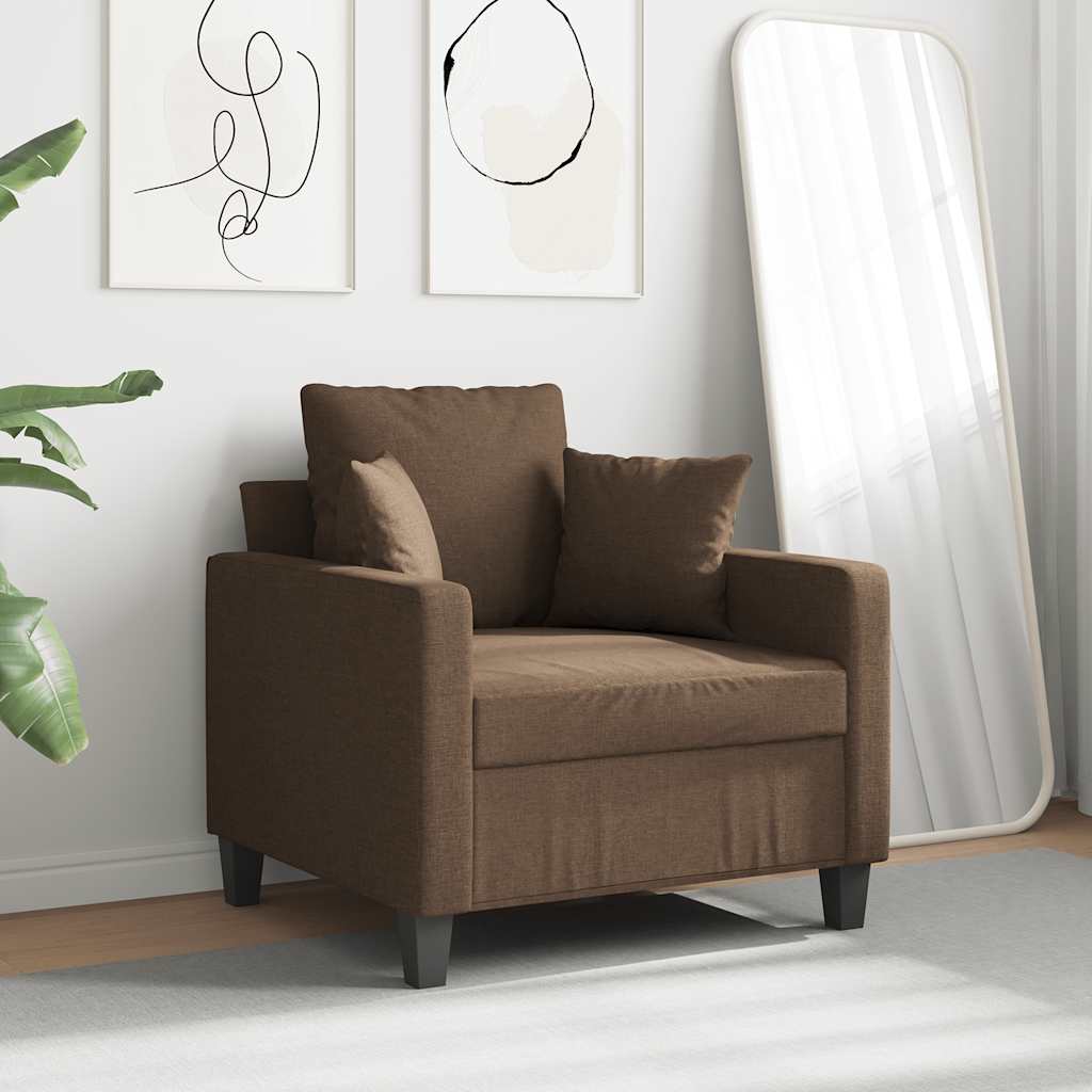 Poltrona 60 cm tecido castanho