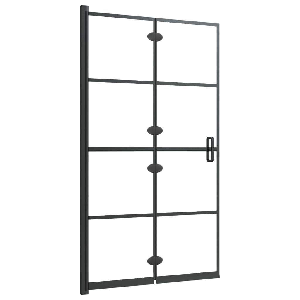 Divisória de chuveiro dobrável esg 80x140 cm preto