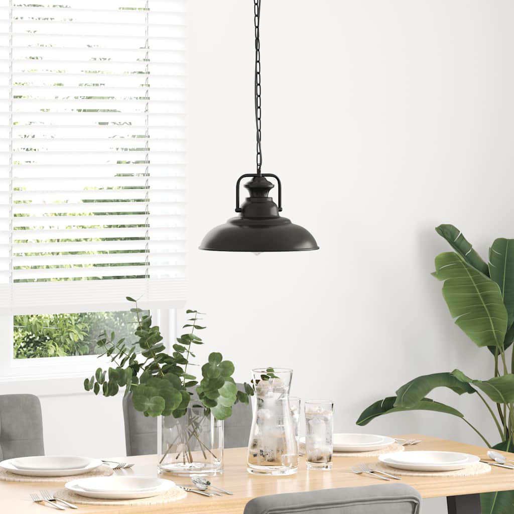 Candeeiro suspenso e27 preto ø 31 cm ferro