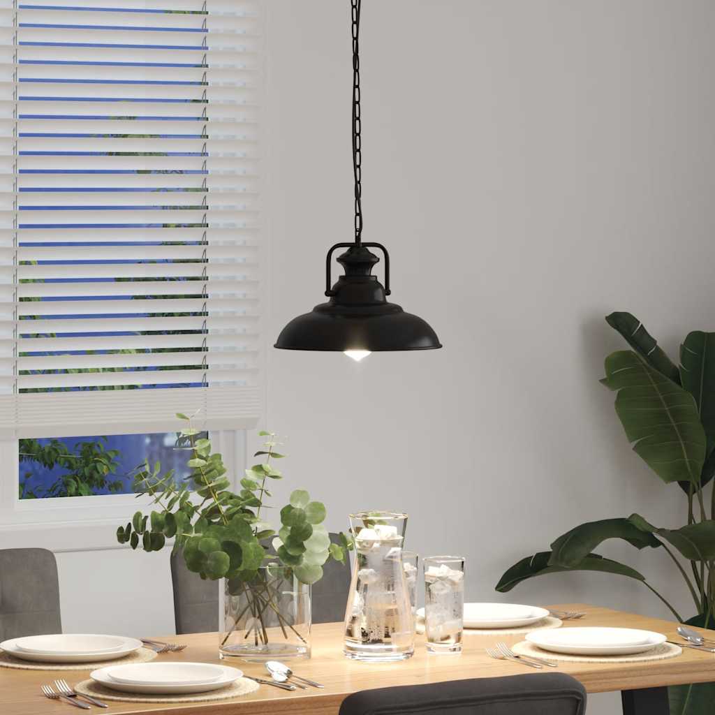 Candeeiro suspenso e27 preto ø 31 cm ferro
