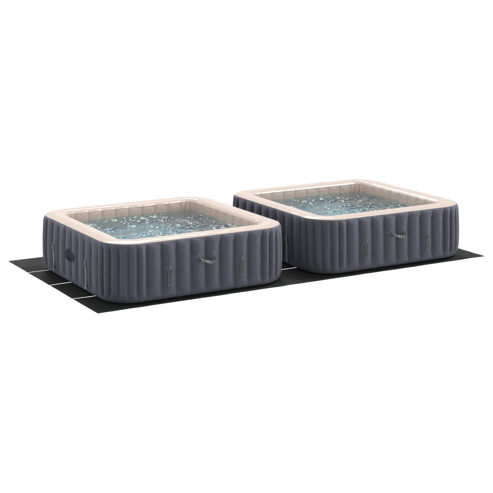 Lona para fundo de piscina ajustável preto 820 x 420 x 0,1 cm