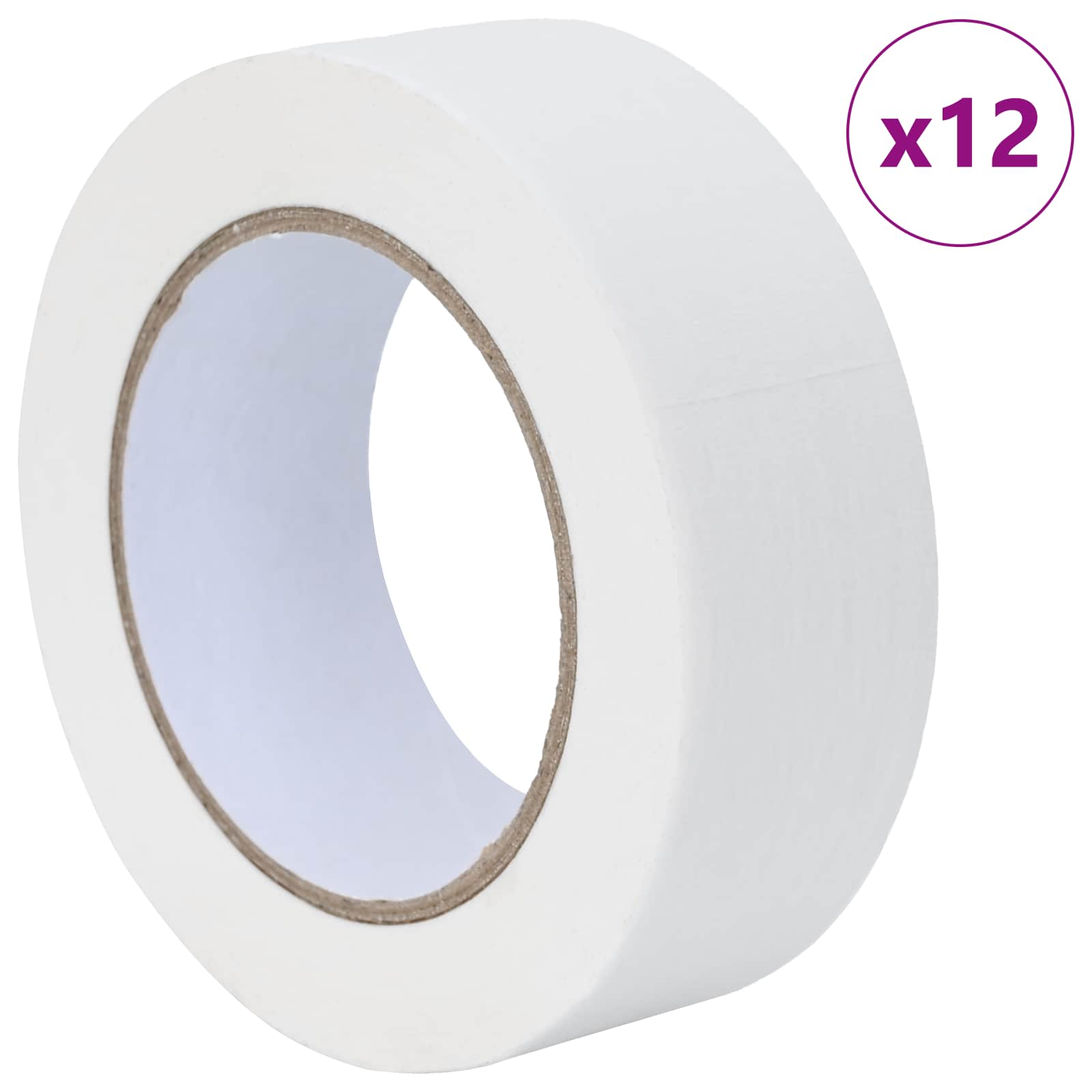 Fitas de máscara para pintores 12 unid. branco 38mm x 50m papel