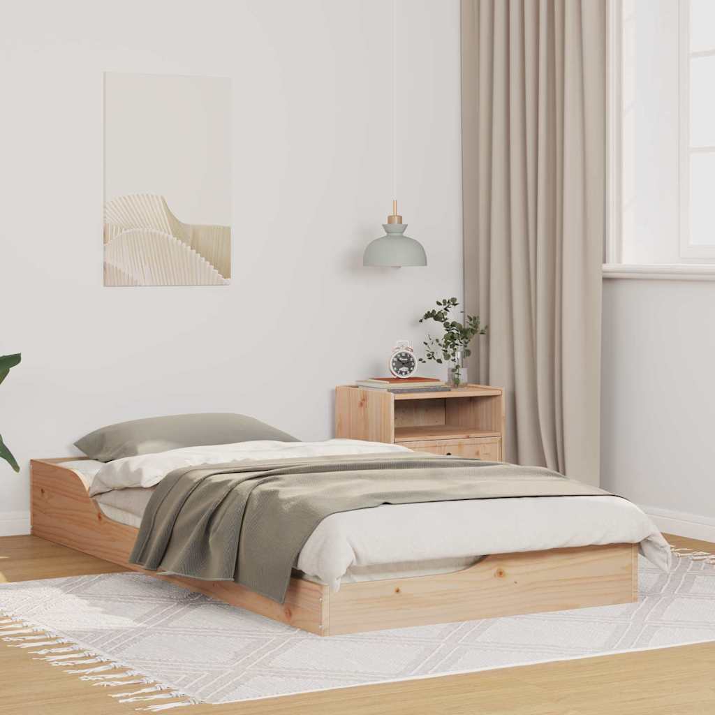 Estrutura da cama castanho 75 x 190 cm