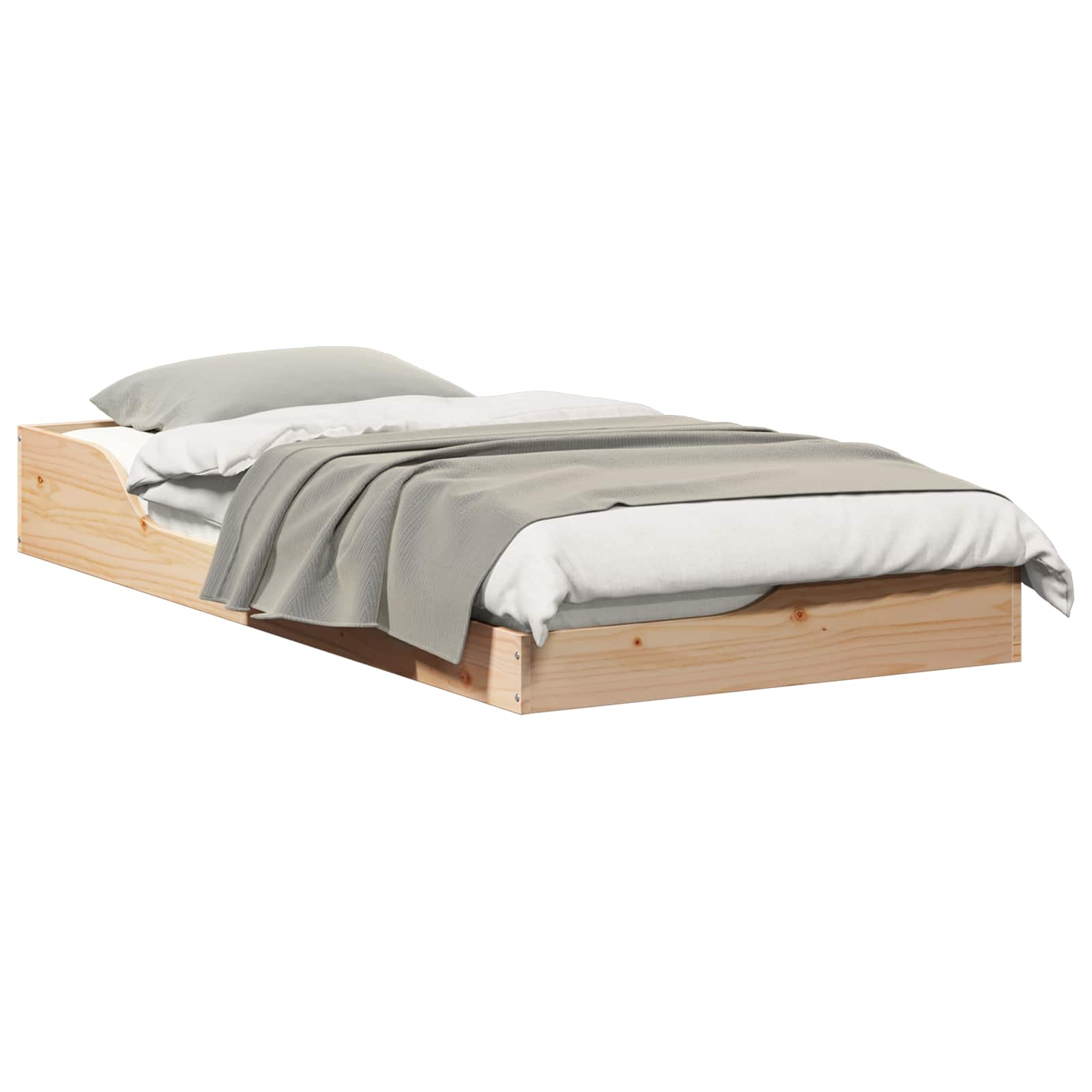 Estrutura da cama castanho 75 x 190 cm