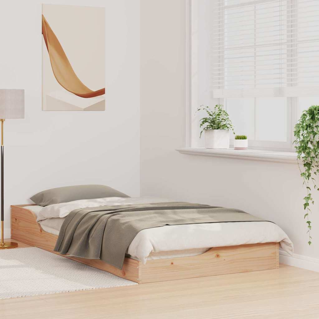 Estrutura da cama castanho 75 x 190 cm