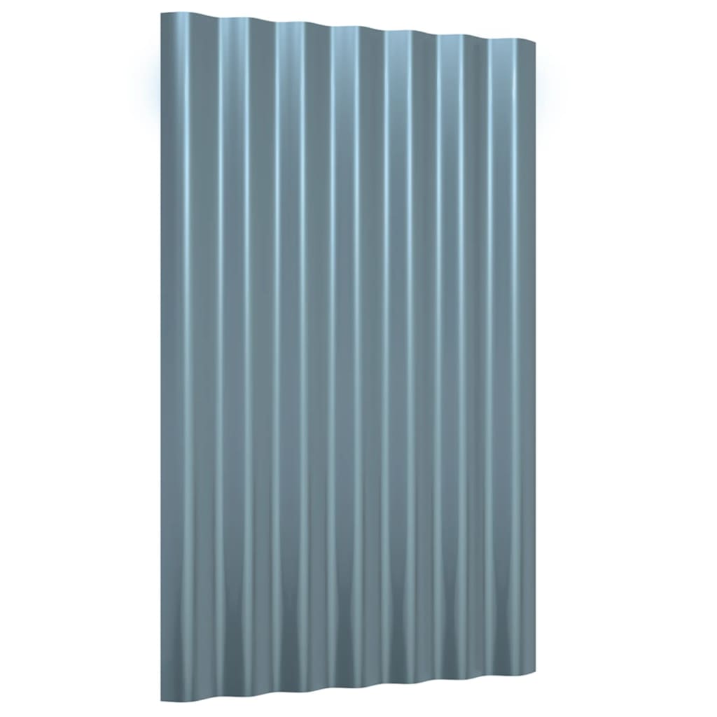 Painéis de telhado 36 pcs 60x36 cm aço galvanizado cinzento