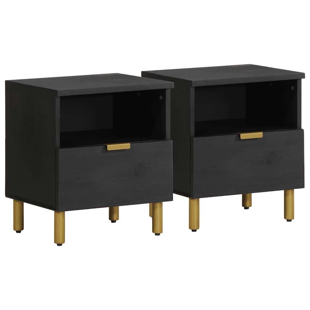 Mesa de cabeceira 40x33x46 cm derivados de madeira preto