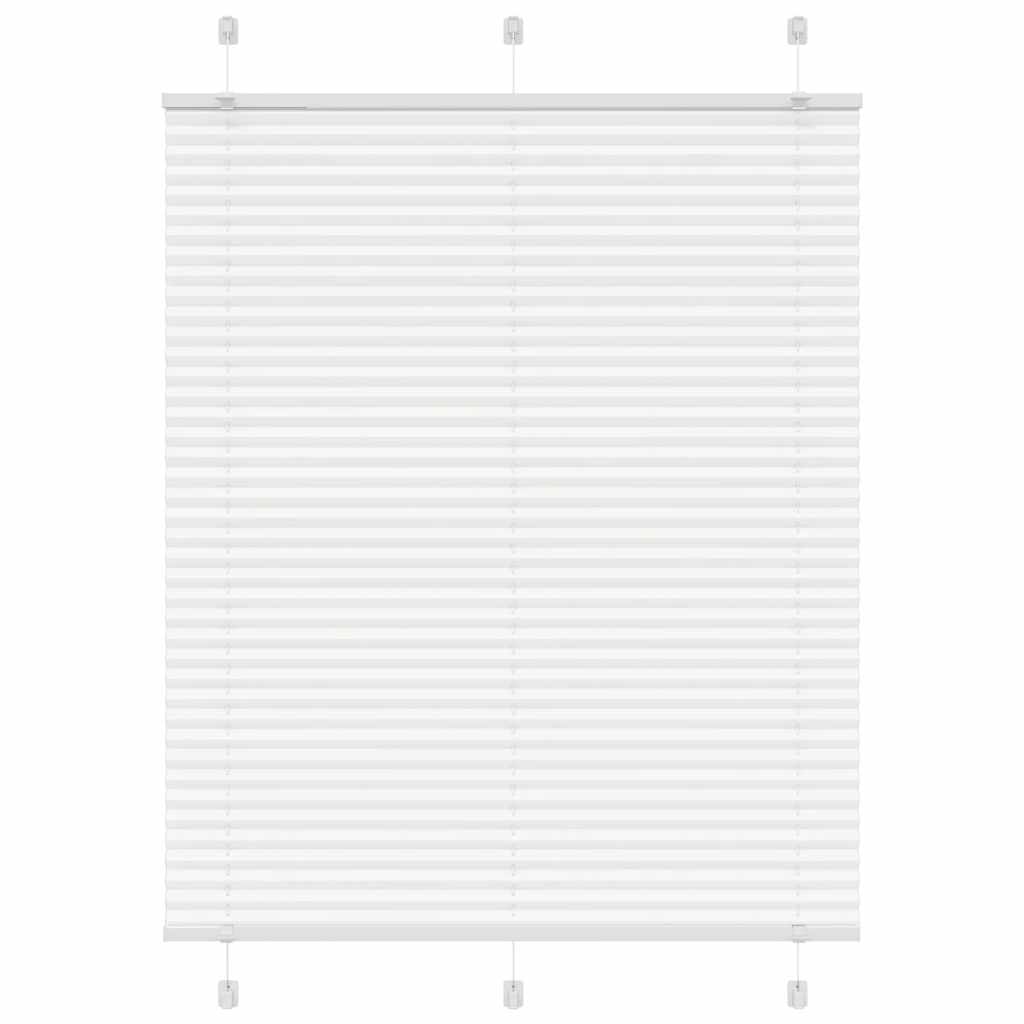 Branco plissada cega 105x100cm largura tecido 104,4cm poliéster
