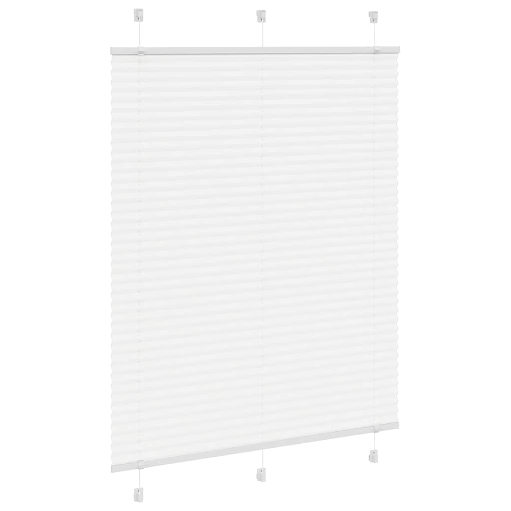 Branco plissada cega 105x100cm largura tecido 104,4cm poliéster