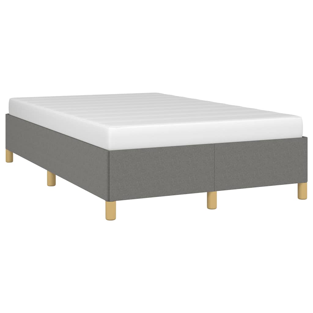 Estrutura de cama sem colchão cinza escuro 120x190 cm tecido