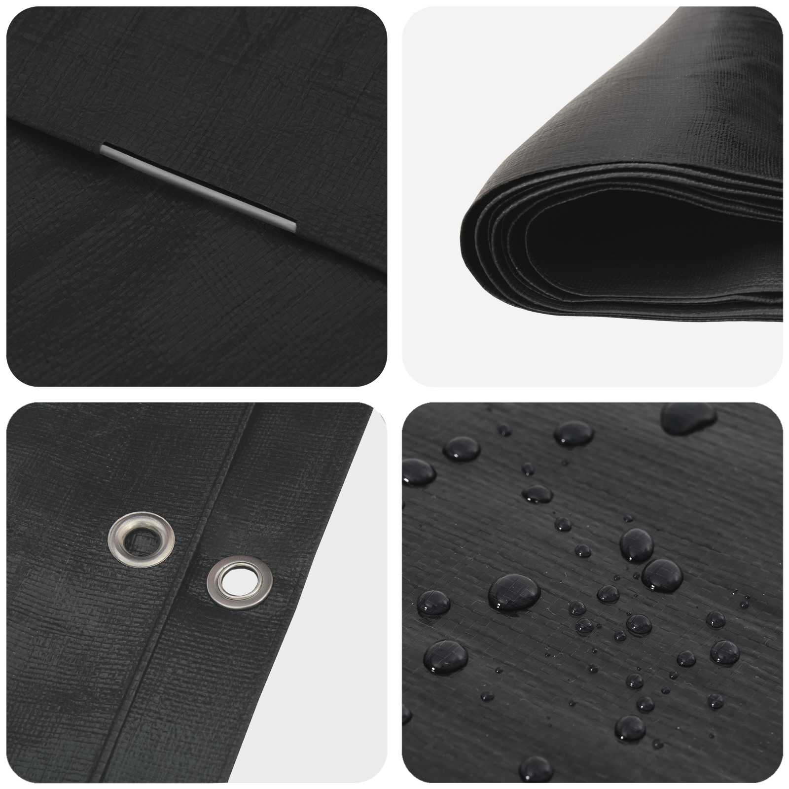 Lona com olhais cinza antracite 2 x 3 m 180 gsm PE