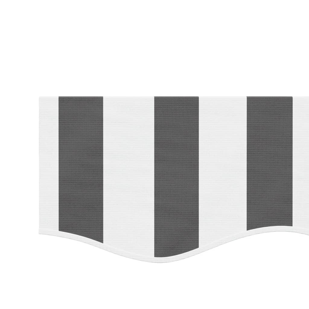 Tecido de substituição para sanefa de toldo 600 cm riscas antracite/branco