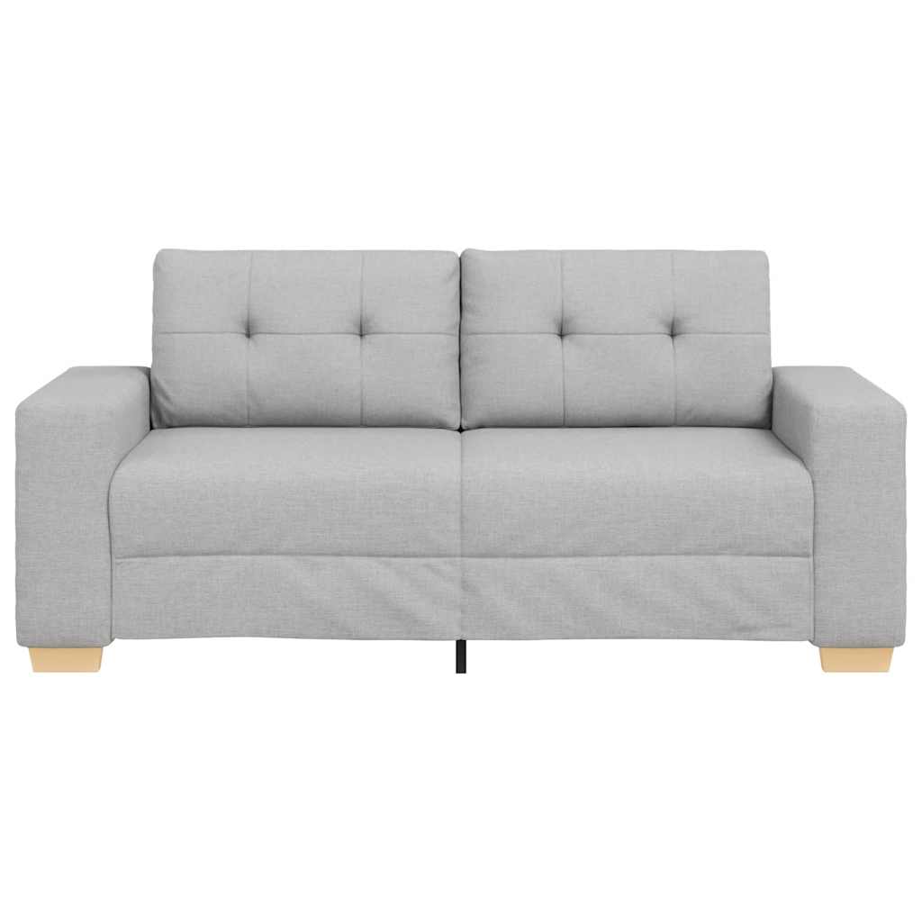 Sofá de dois lugares na cor cinza nuvem, 180x77x82 cm, em tecido
