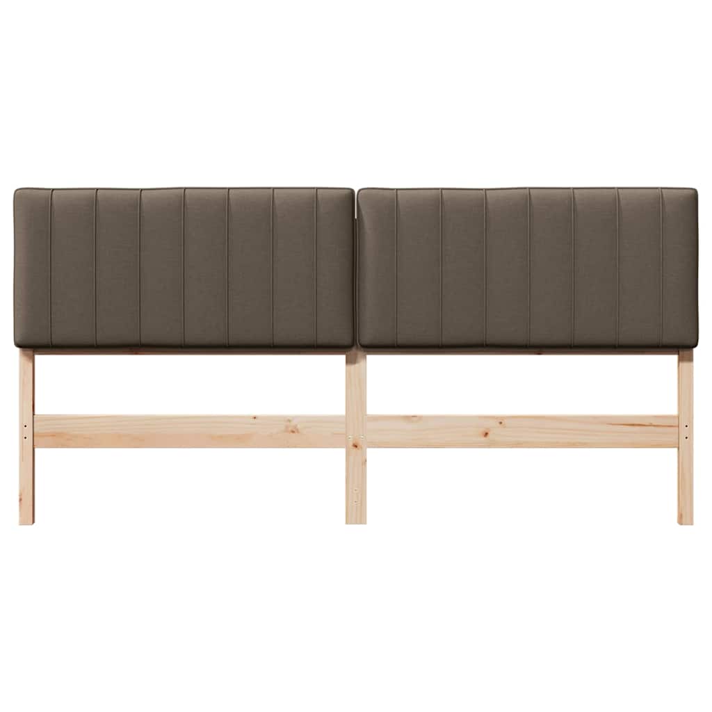 Cabeceira estofada com cabeceira marrom e taupe 200 cm